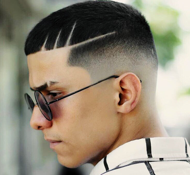 taglio capelli uomo buzz cut particolari geometrici tendenze 2025