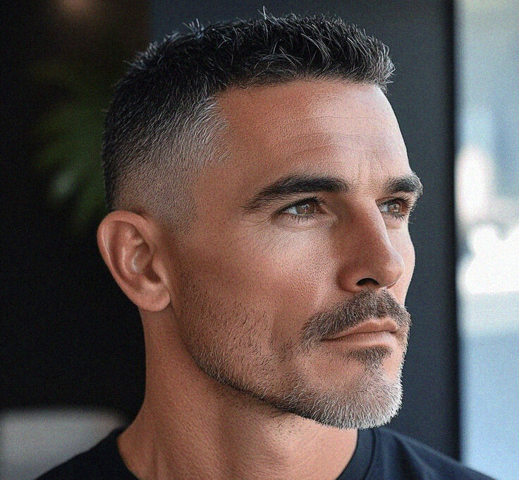 acconciature capelli crew cut corti uomo over 50 anni taglio capelli uomo