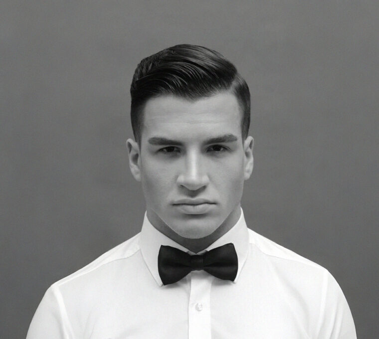 acconciature riga in mezzo side part look men haircut taglio capelli uomo