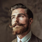 baffi forma del viso mustache taglio capelli uomo