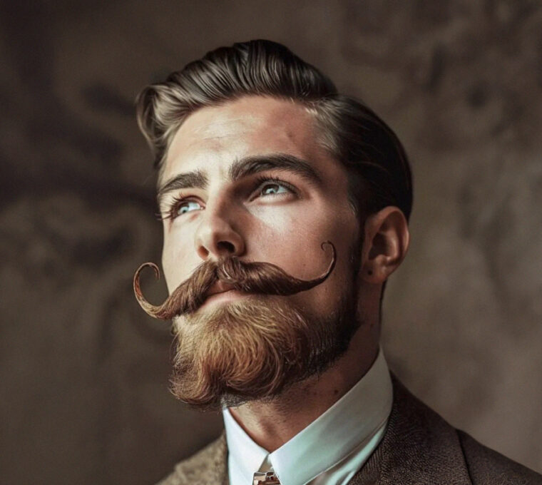 baffi forma del viso mustache taglio capelli uomo
