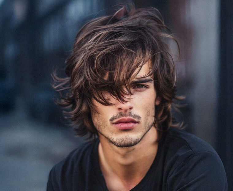 wolf cut uomo photo foto male man mens haircut taglio capelli uomo